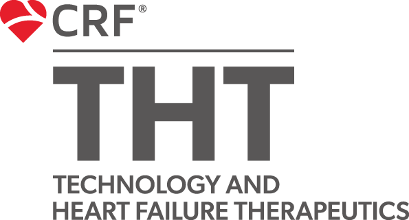 Logo of the THT Conference 2025 in Boston, featuring the event's name and stylized heart graphic. Below the logo, text displays the conference dates, February 11-13, 2025, and location details. The background is clean and professional with a medical and scientific theme, emphasizing the focus on cardiovascular research and therapy advancements